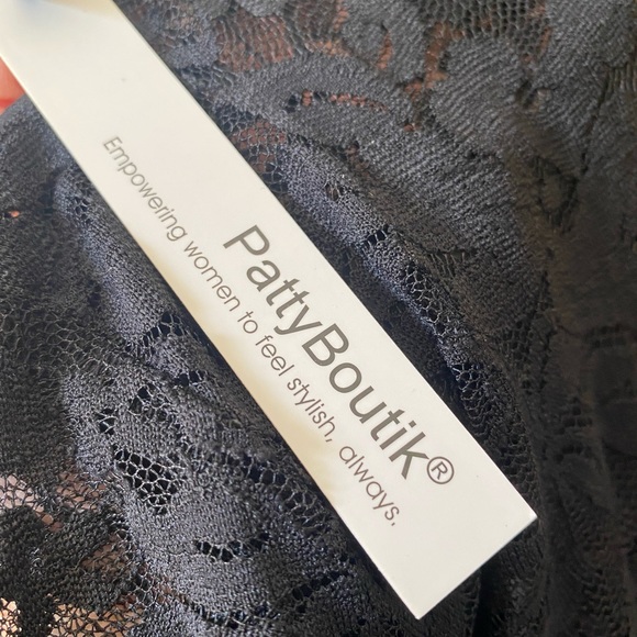 Feminine PATTY BOUTIK black lace top BRAND NEW size medium - Picture 4 of 6